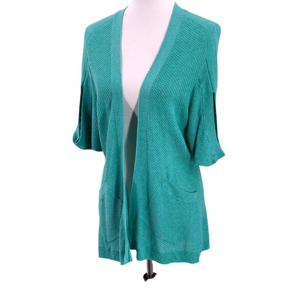Anthropologie Angel of the North Turquoise Chrysalis Cardigan Sweater Size XS - Picture 2 of 5
